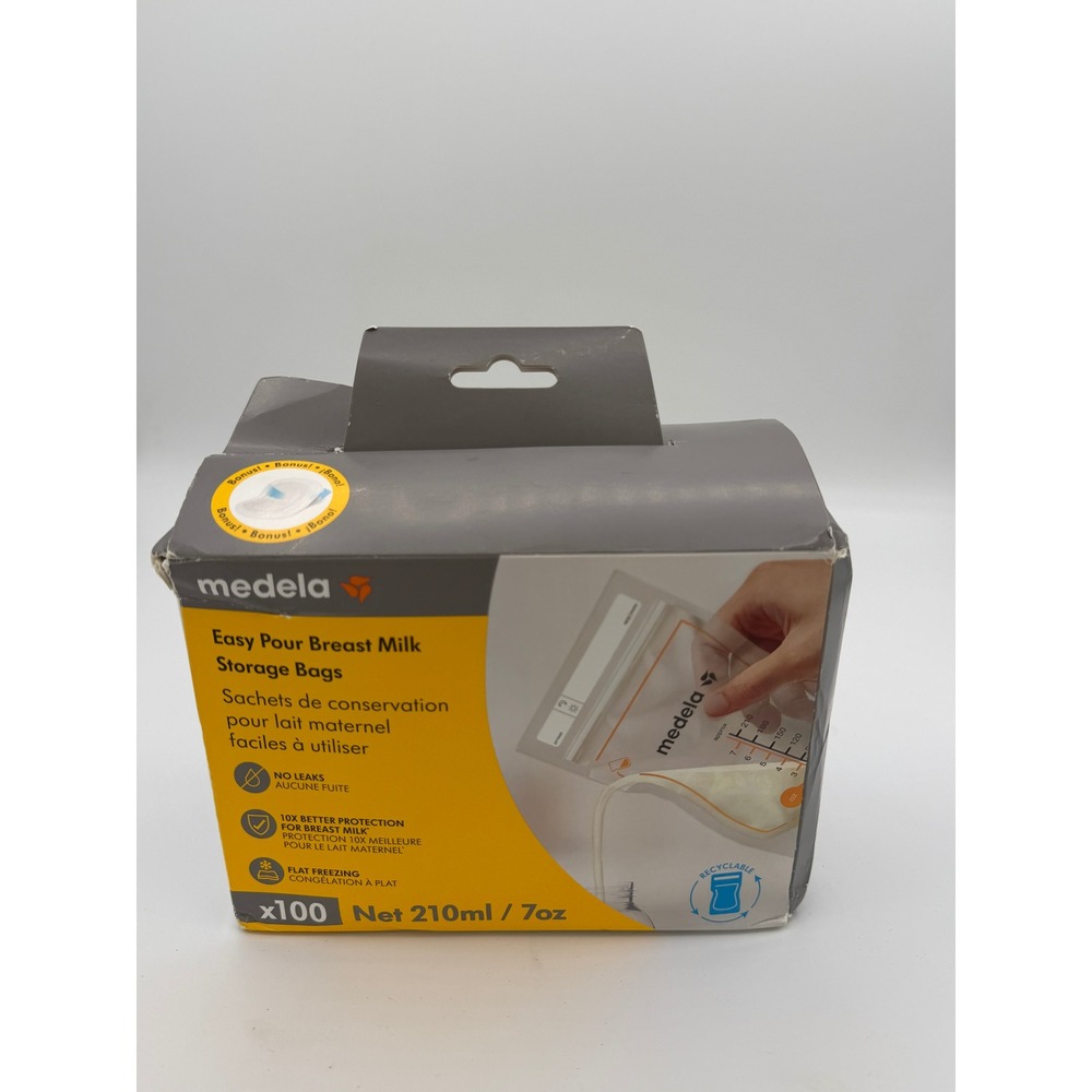 Medela Easy Pour Breast Milk Storage Bags 100 Count 7oz 210ml BPA Free New